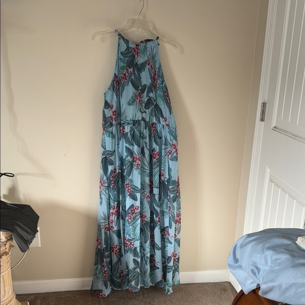 City Chic Blue Floral Maxi Dress